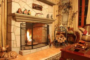 homely fireplace